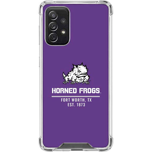 Horned Frogs Fort Worth Galaxy A72 5G Clear Case